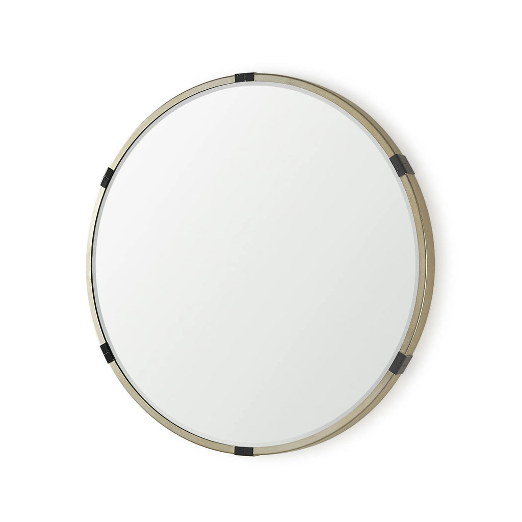 Metal Round Framed Accent Mirror