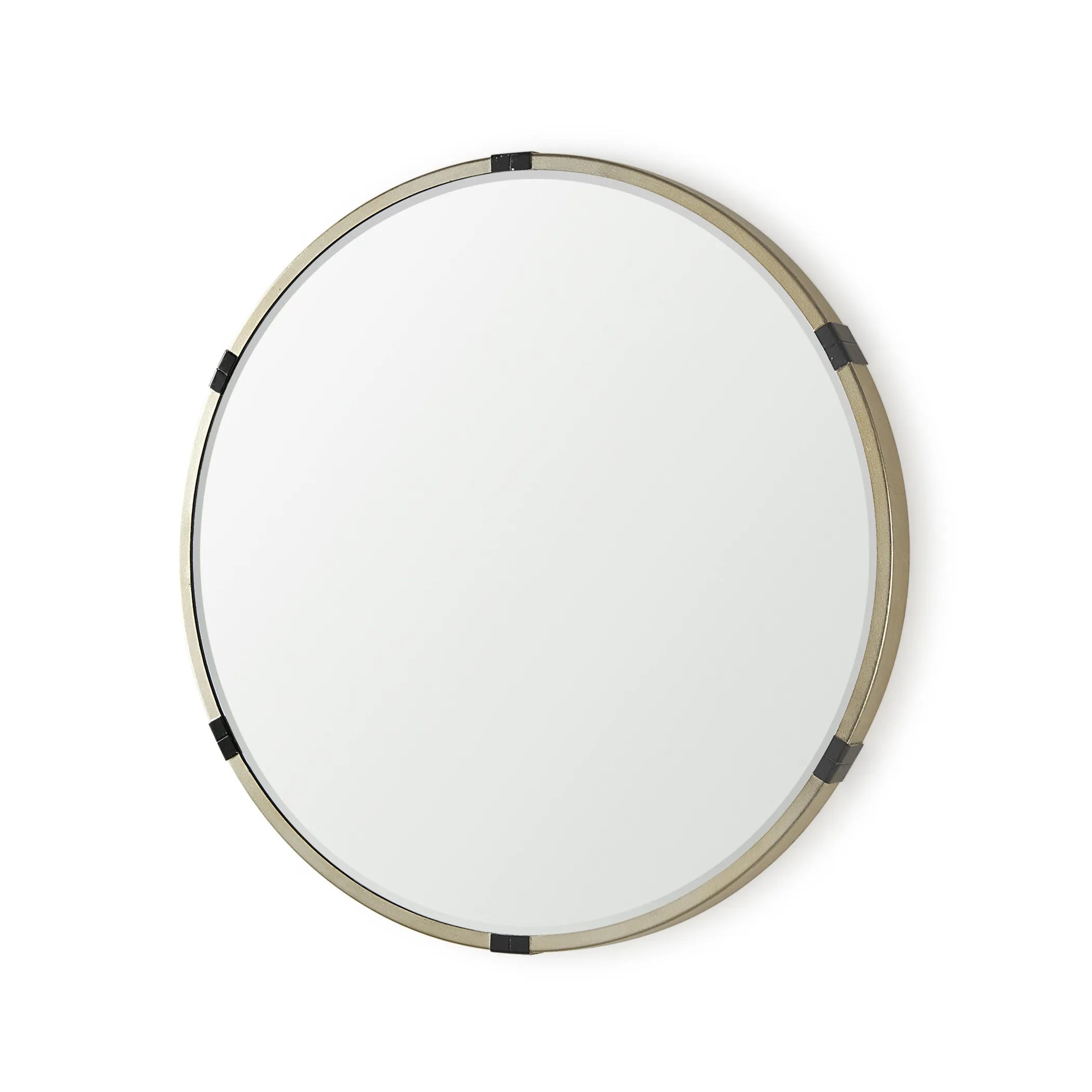 Metal Round Framed Accent Mirror