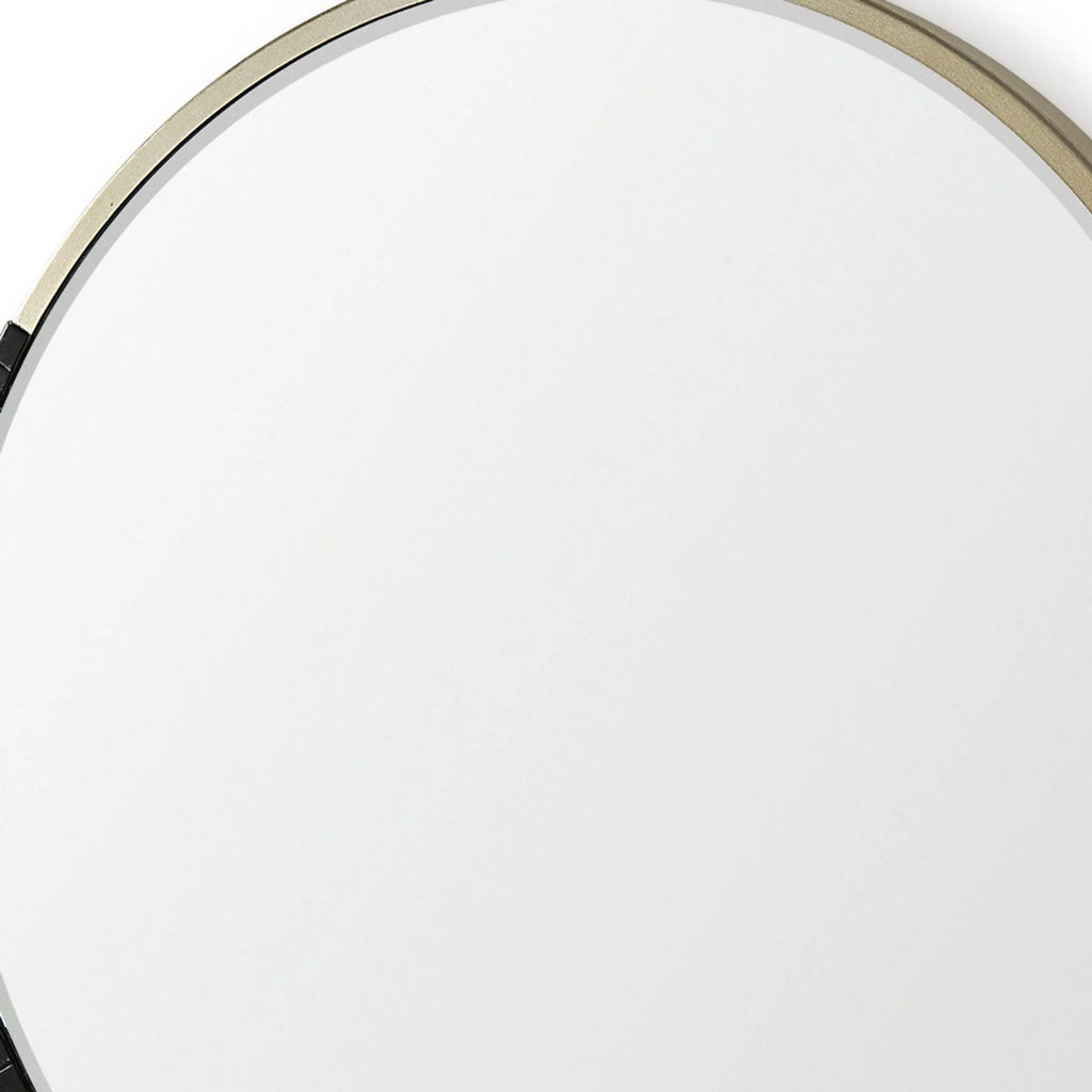Metal Round Framed Accent Mirror