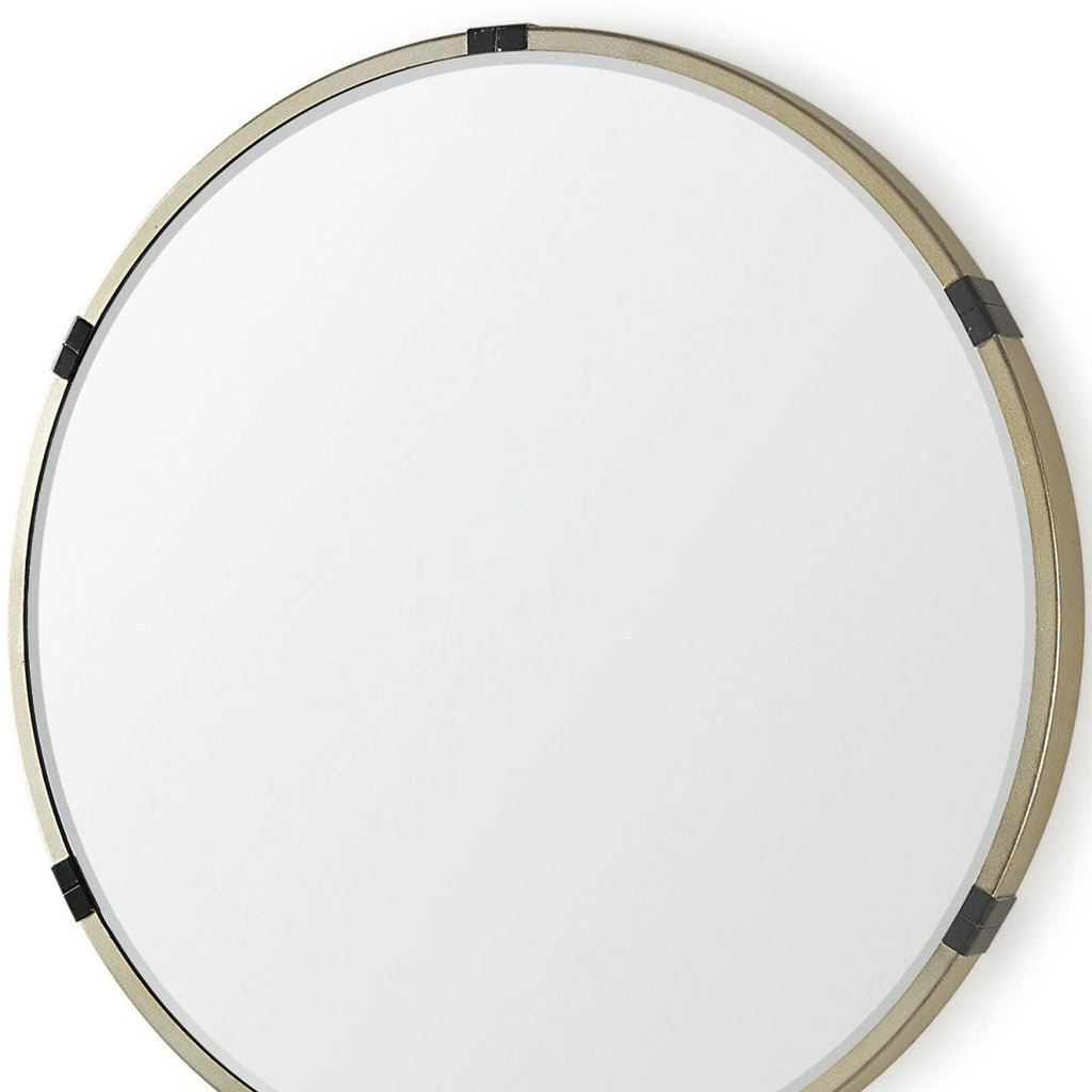 Metal Round Framed Accent Mirror