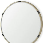 Metal Round Framed Accent Mirror