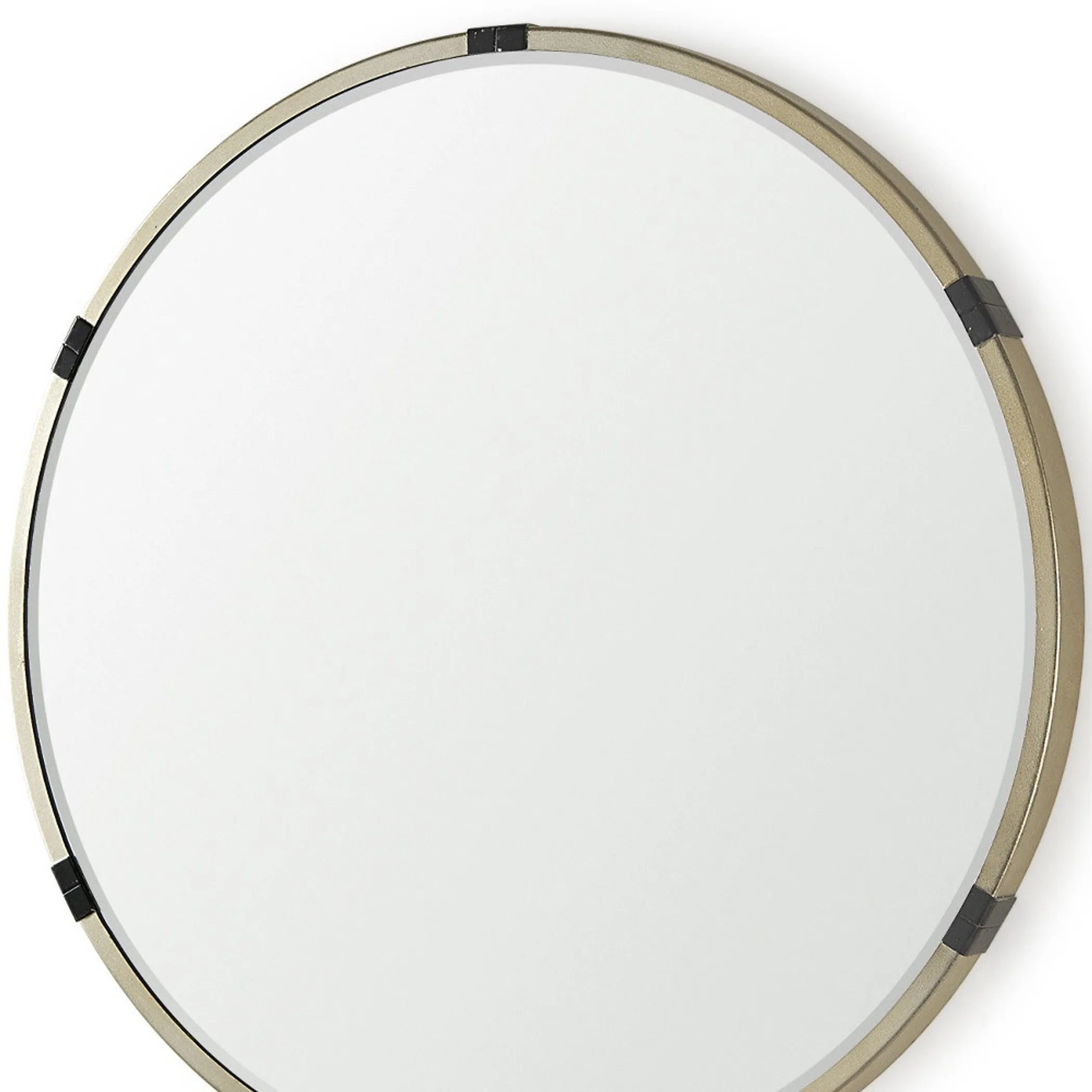 Metal Round Framed Accent Mirror