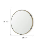 Metal Round Framed Accent Mirror