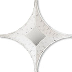Distressed Wood Novelty Star Framed Accent Mirror