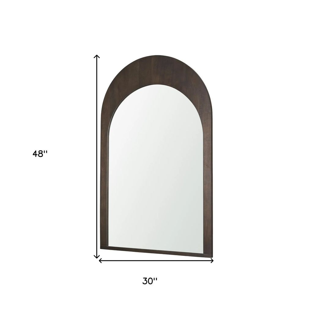 Wood Arch Framed Accent Mirror