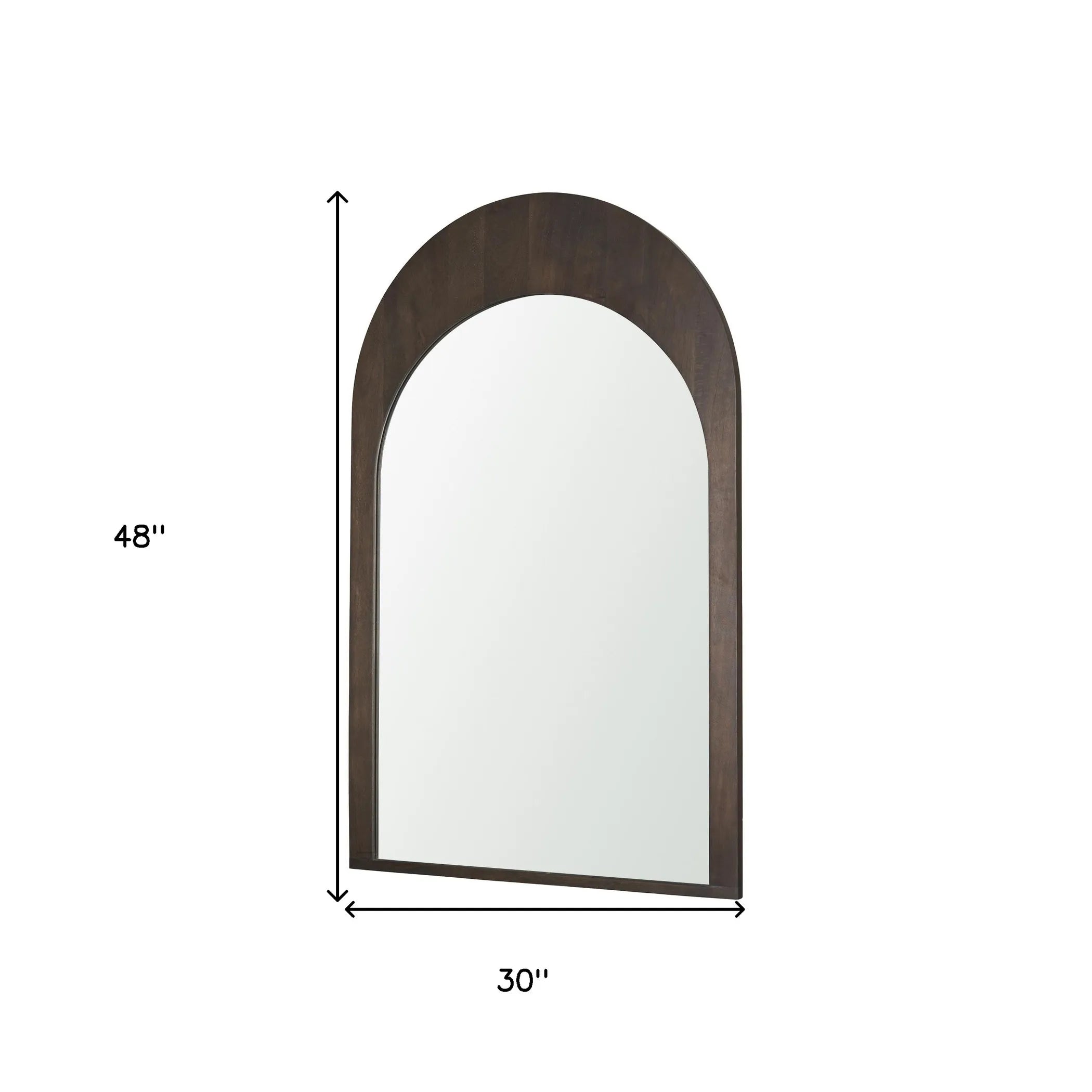 Wood Arch Framed Accent Mirror