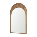 Light Wood Arch Framed Accent Mirror