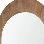 Light Wood Arch Framed Accent Mirror