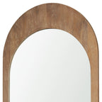 Light Wood Arch Framed Accent Mirror