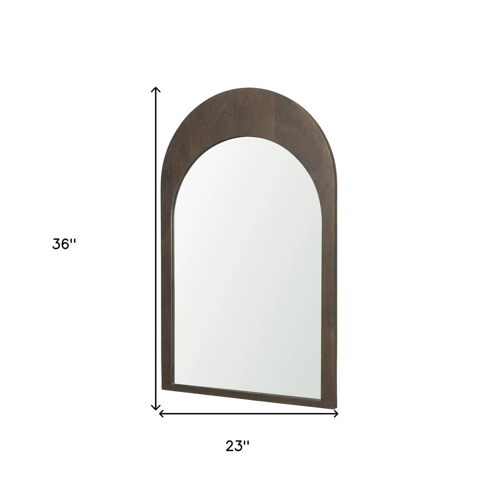 Wood Arch Framed Accent Mirror