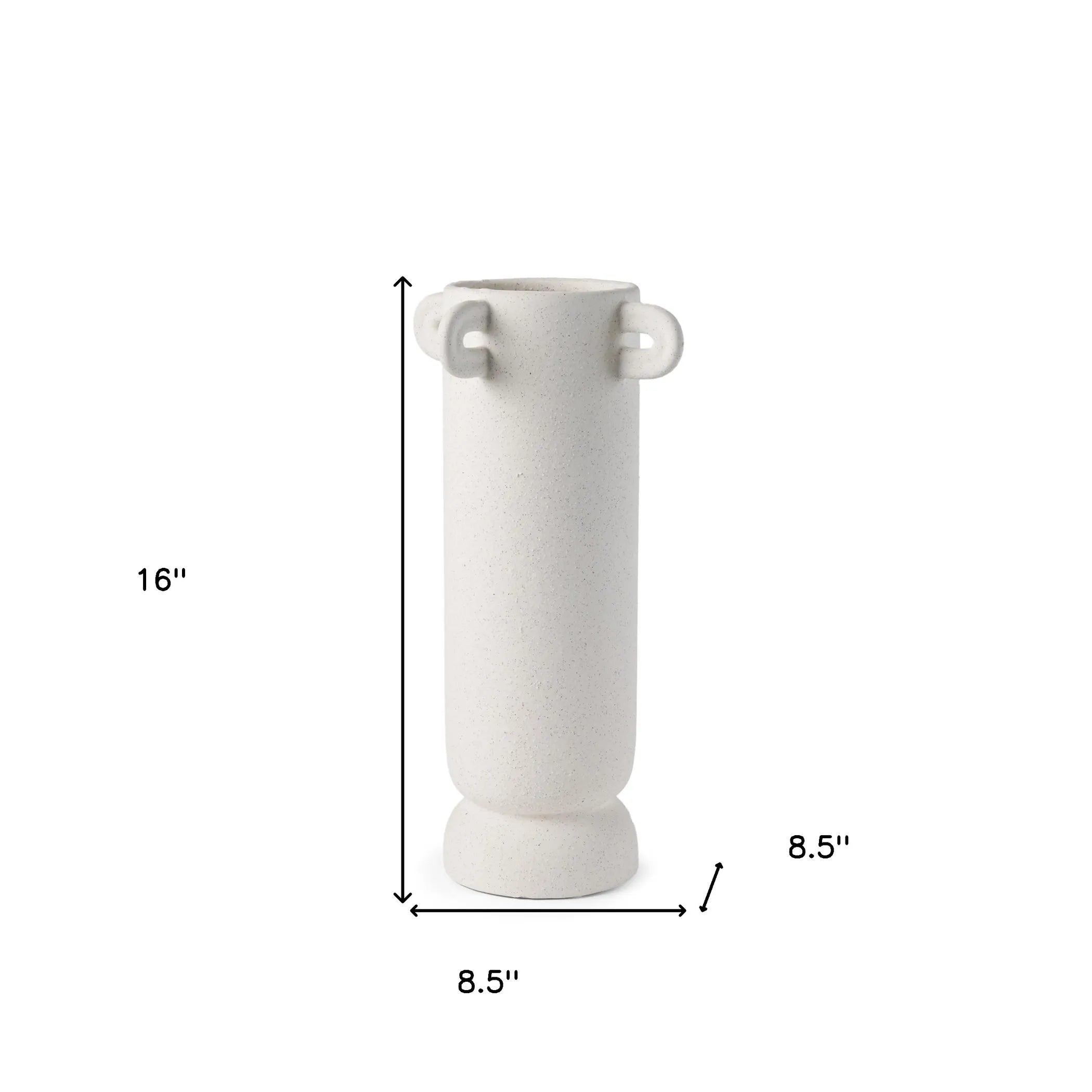 Cylinder Ceramic Table Vase With Handles