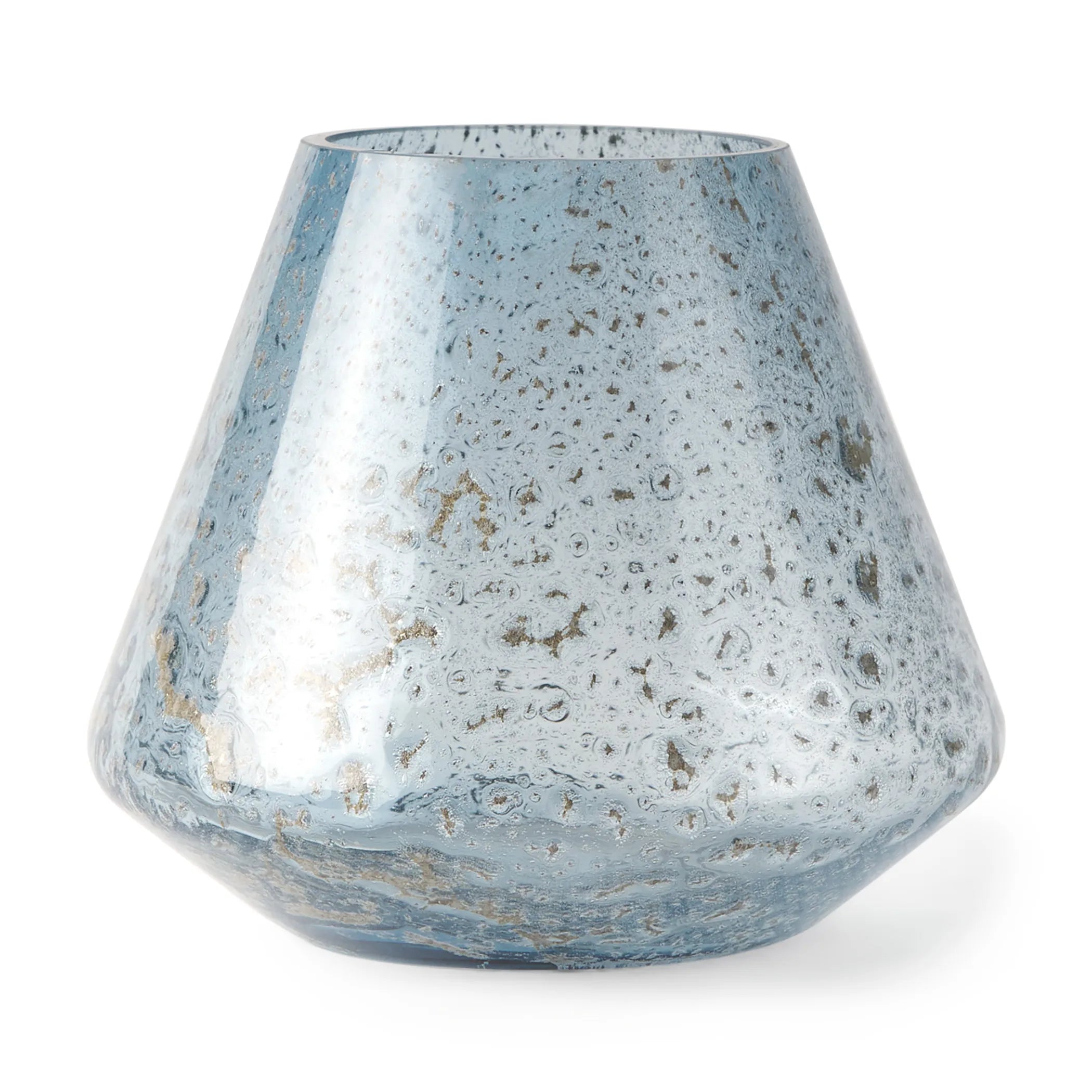 Seeded Glass Round Table Vase