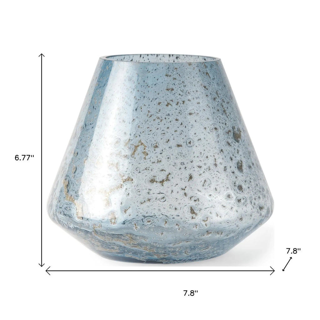 Seeded Glass Round Table Vase