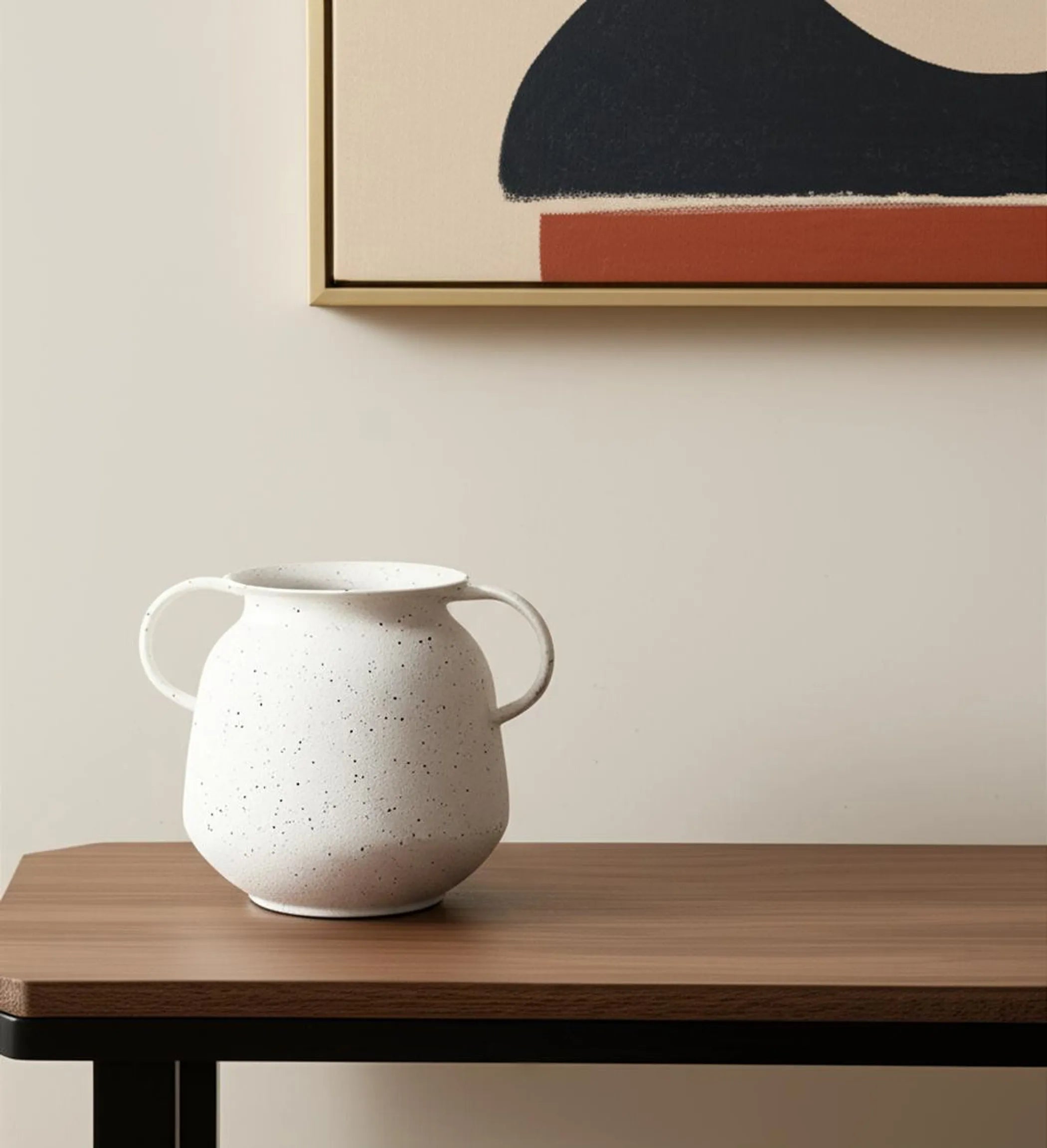Speckle Metal Amphora Table Vase