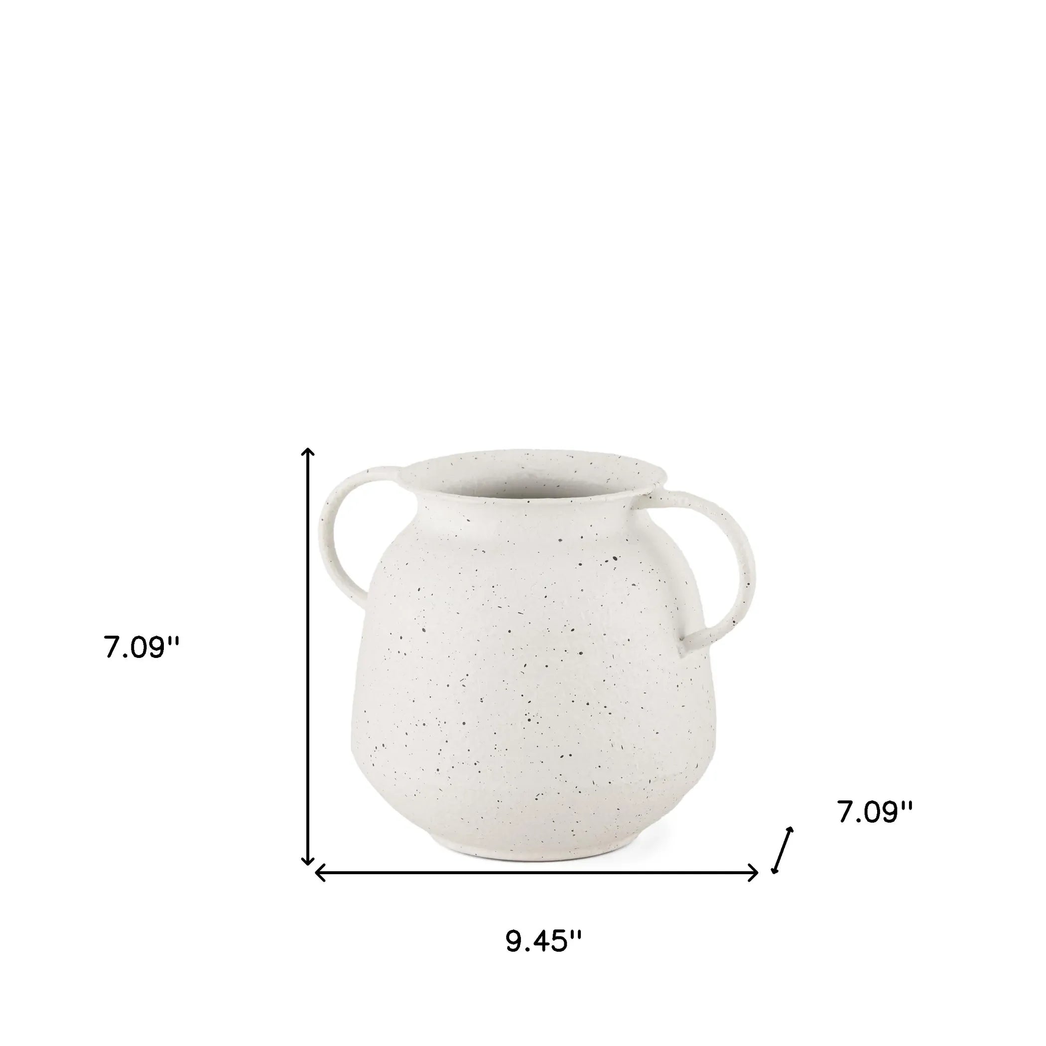 Speckle Metal Amphora Table Vase