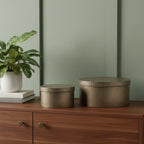 Antiqued Metal Decorative Boxes