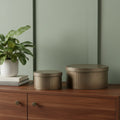 Antiqued Metal Decorative Boxes