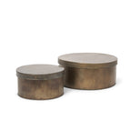 Antiqued Metal Decorative Boxes