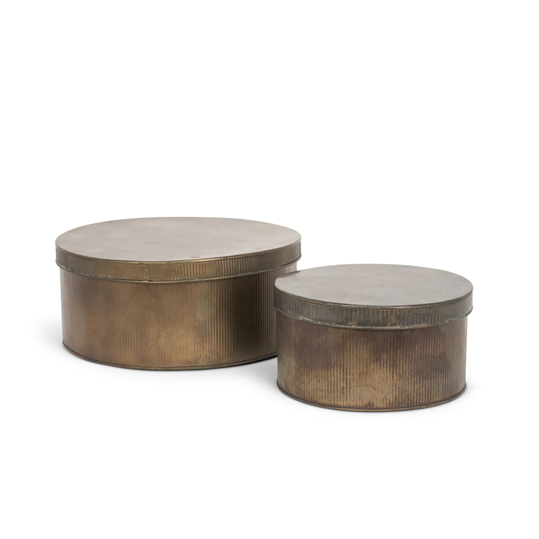 Antiqued Metal Decorative Boxes