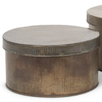 Antiqued Metal Decorative Boxes
