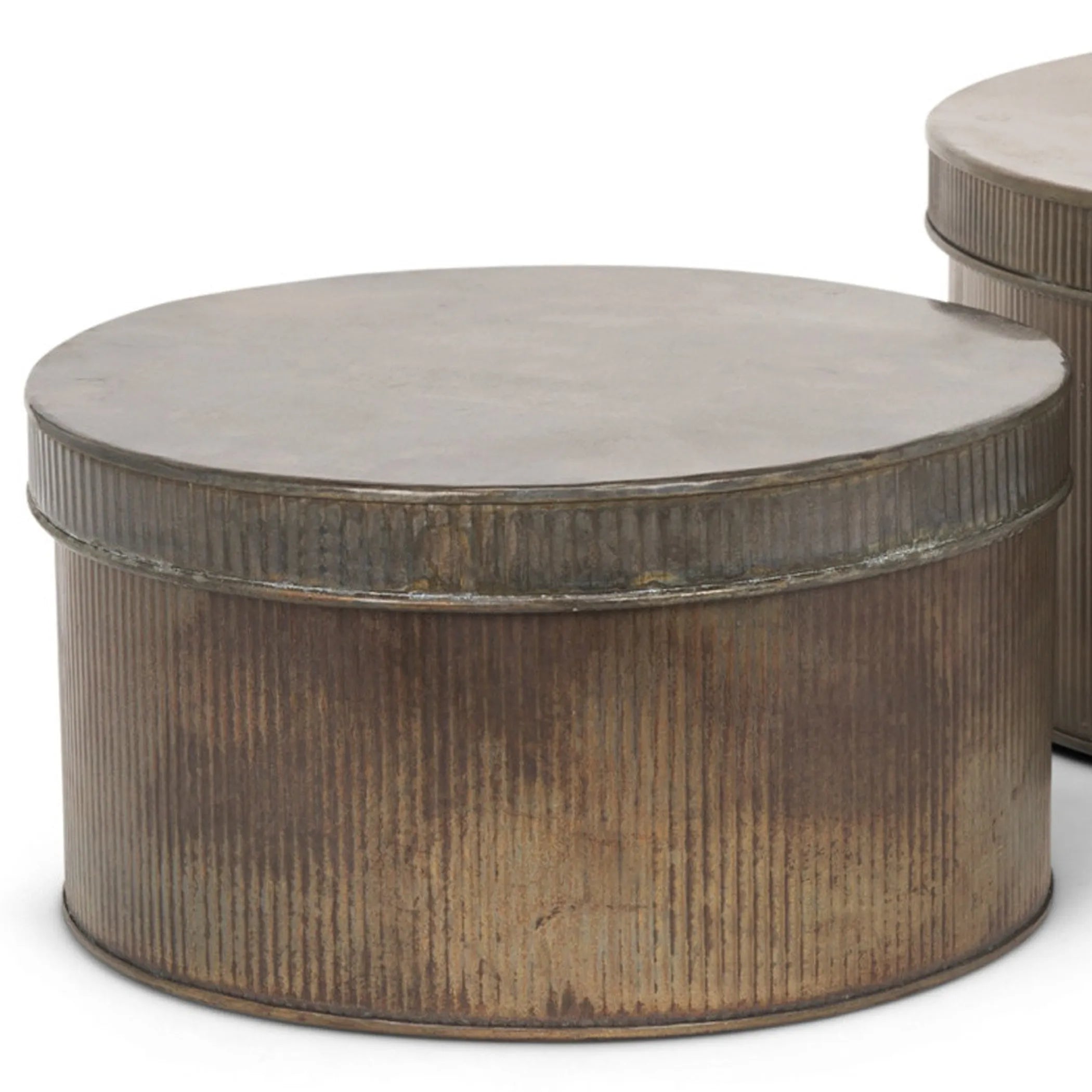 Antiqued Metal Decorative Boxes