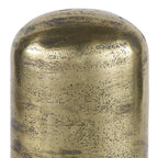 Antiqued Brass Cast Aluminum Cylindrical Tabletop Sculpture