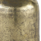 Antiqued Brass Cast Aluminum Cylindrical Tabletop Sculpture