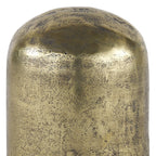 Antiqued Brass Cast Aluminum Cylindrical Tabletop Sculpture