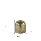 Antiqued Brass Cast Aluminum Cylindrical Tabletop Sculpture