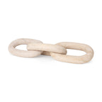 Wood Geometric Links Tabletop Sculpture