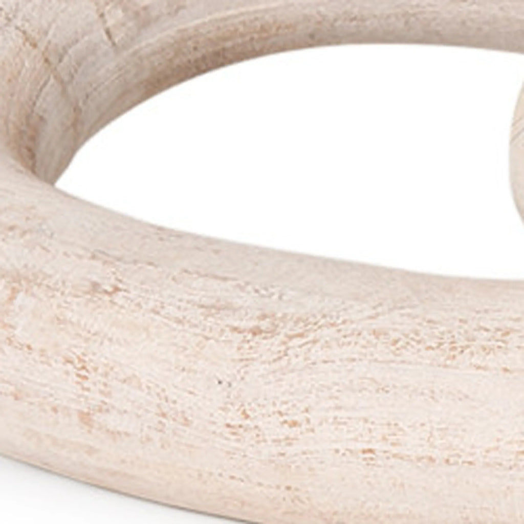 Wood Geometric Links Tabletop Sculpture