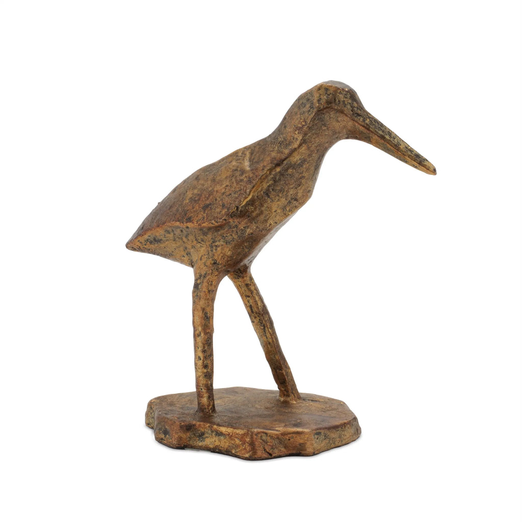 Set of Three Polyresin Sandpiper Bird Figurines