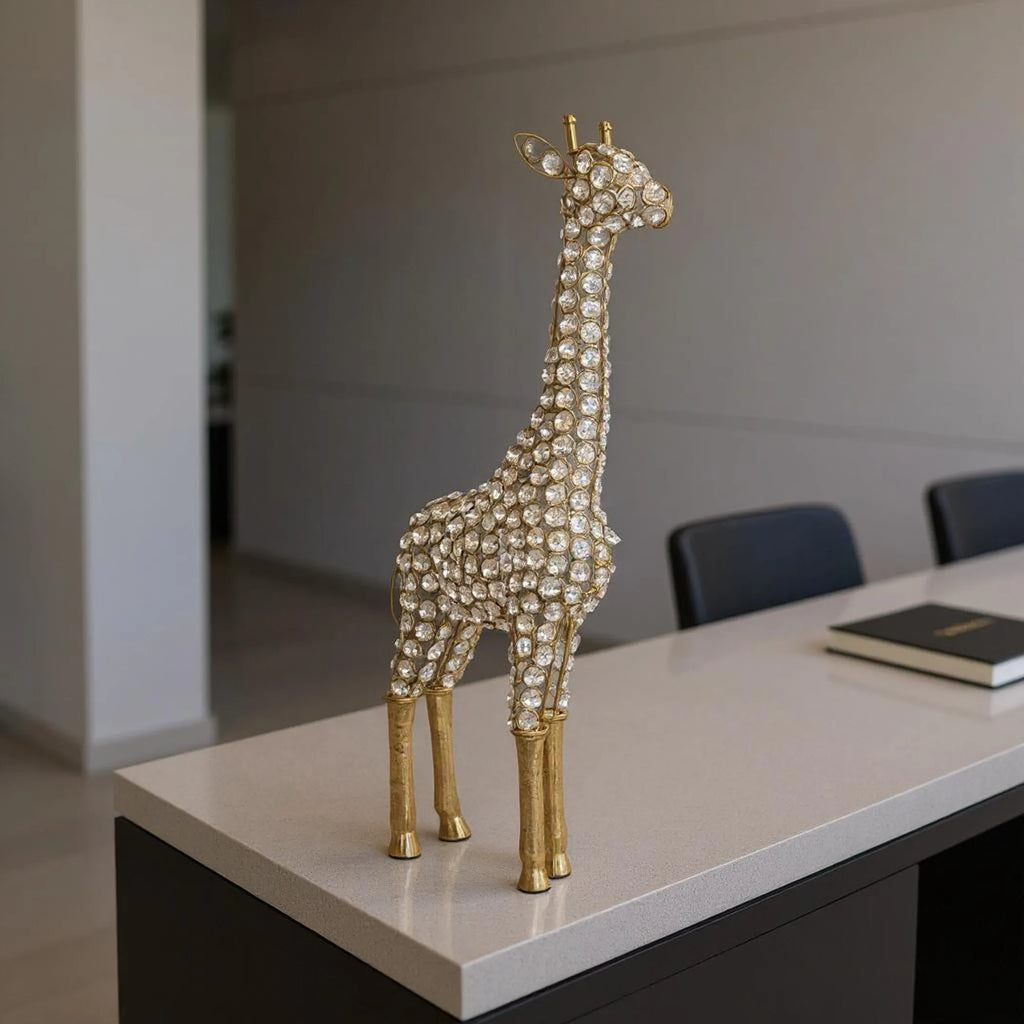 Crystal Giraffe Tabletop Sculpture
