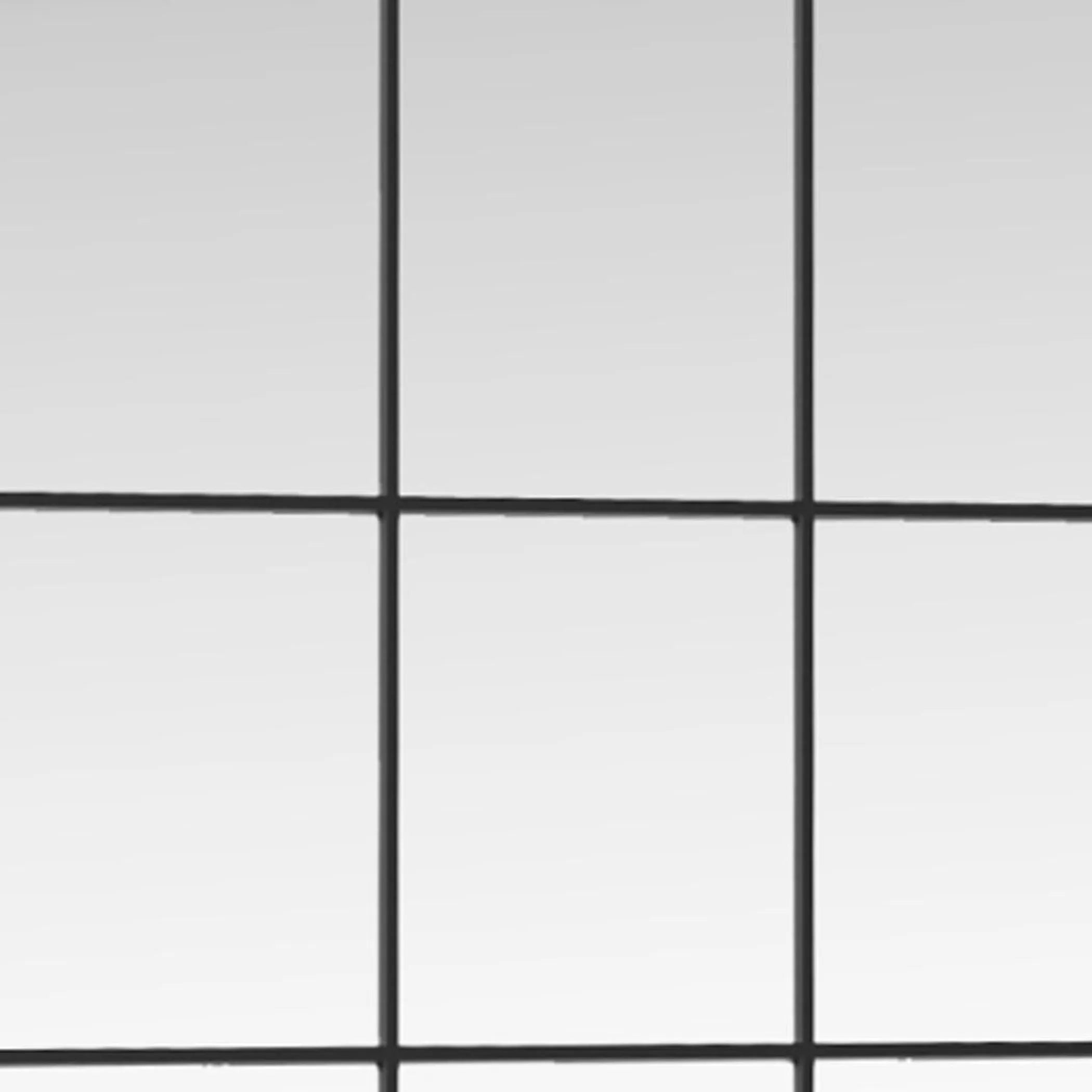 Metal Windowpane Framed Full Length Mirror