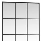 Metal Windowpane Framed Full Length Mirror