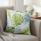 Floral Tropical Throw Pillow Cover