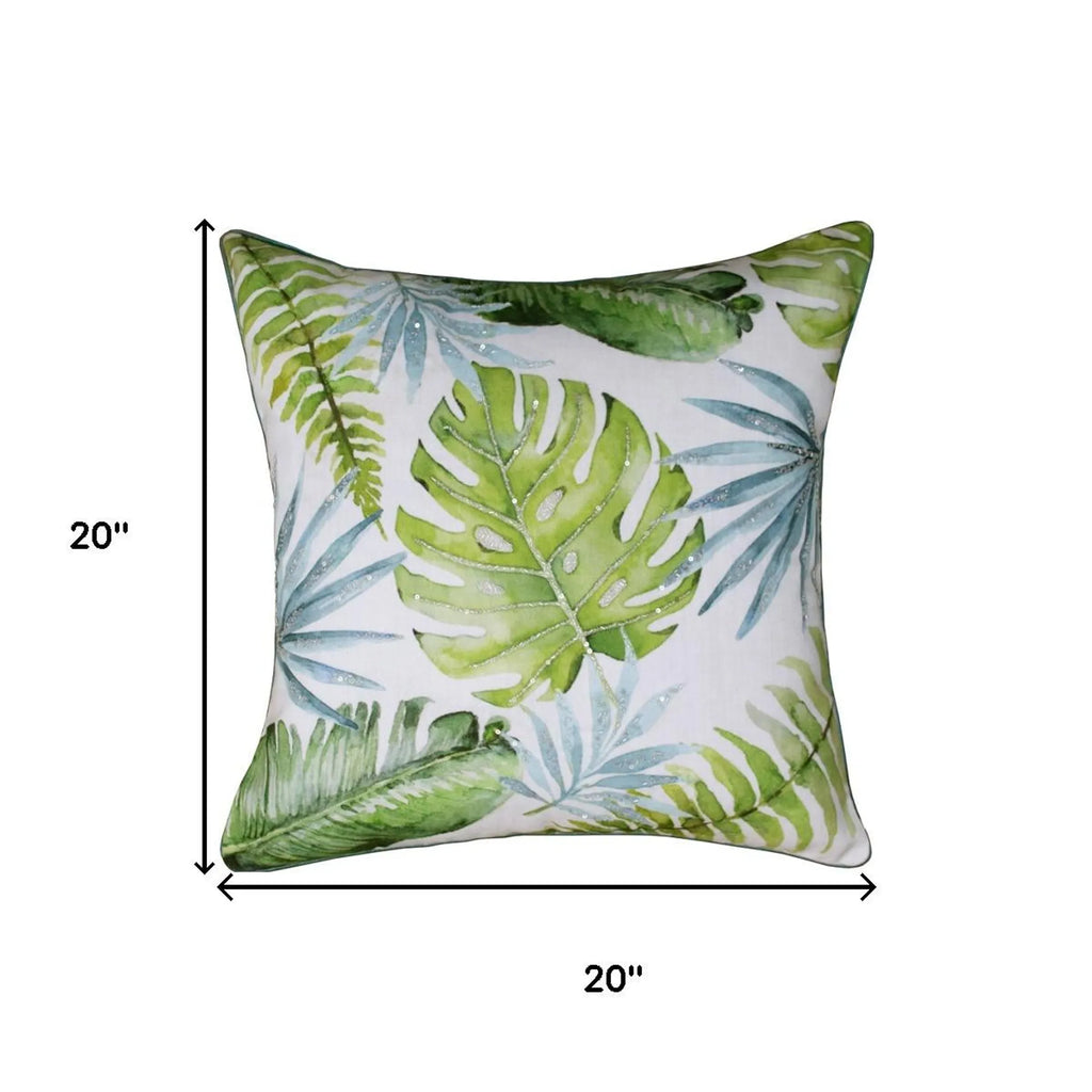 Floral Tropical Throw Pillow Cover