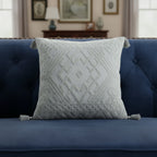Geometric Viscose Throw Pillow Cover with Tassels