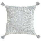 Geometric Viscose Throw Pillow Cover with Tassels