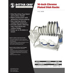 Better Chef 2-Level Chrome-Plated S-Shaped Dish Rack