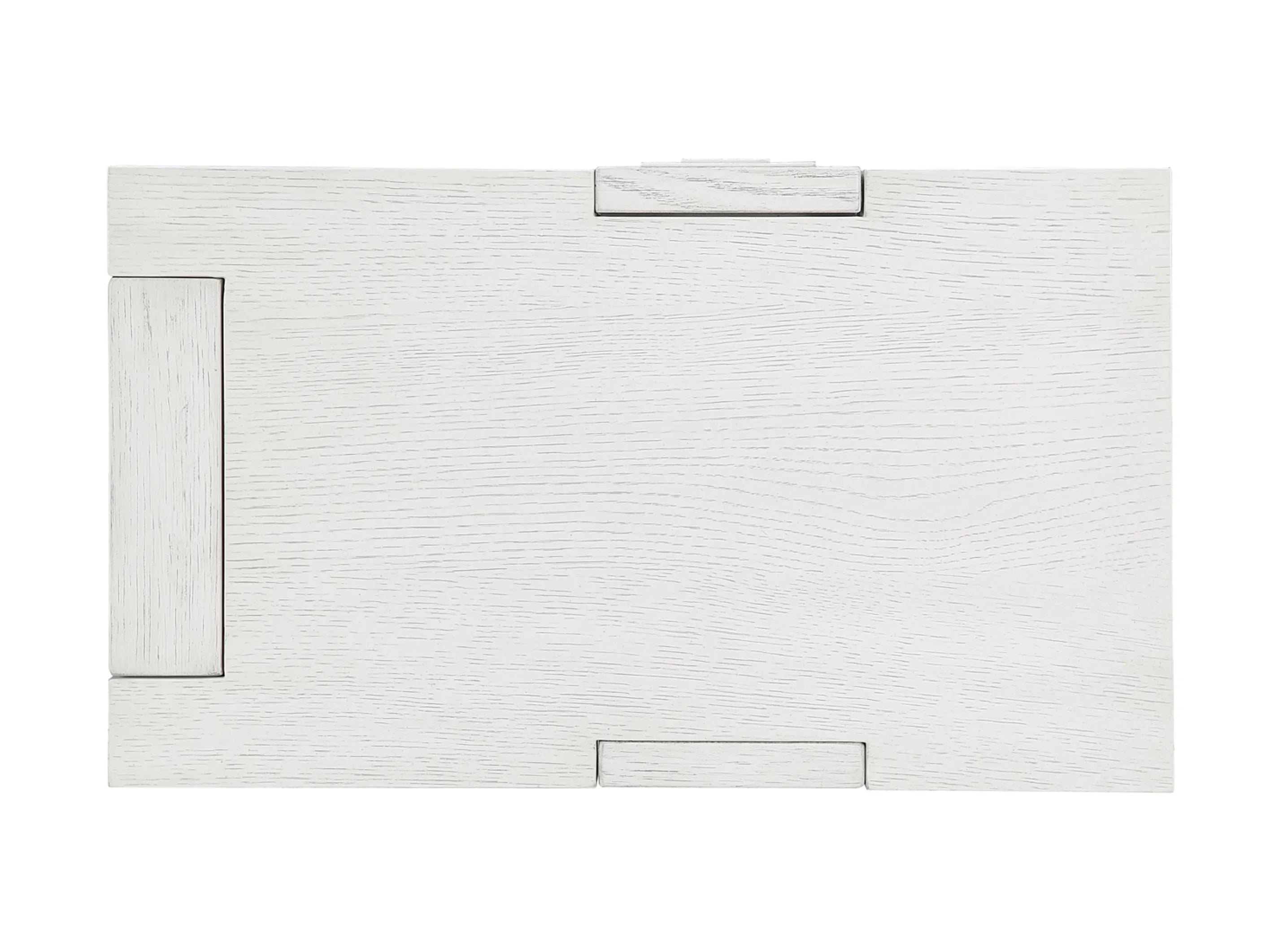 Sunset Trading Dover Chairside 14" Slim Rectangular Side End Table with Storage Shelves | Cerused White Oak Wood