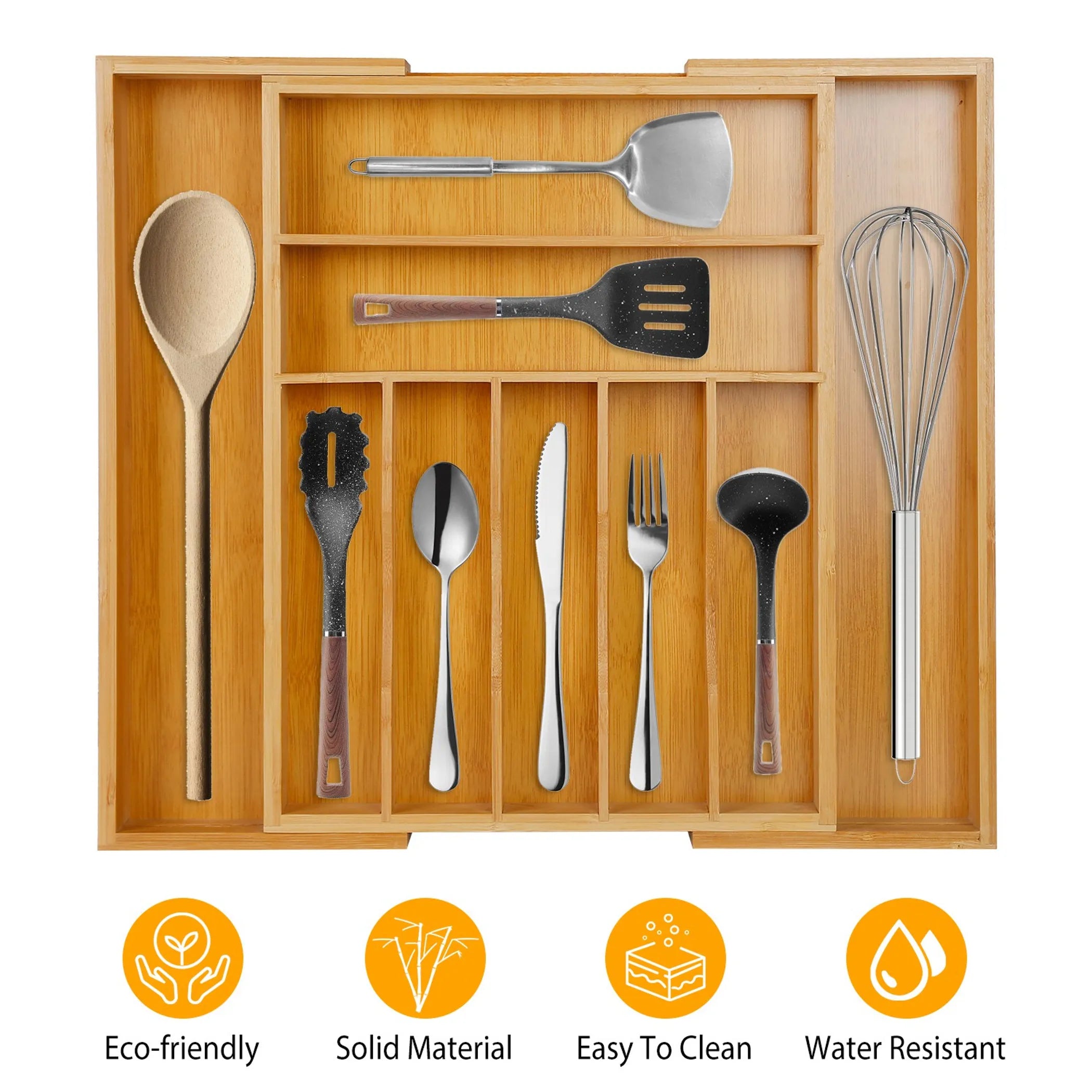 Bamboo Drawer Divider Kitchen
