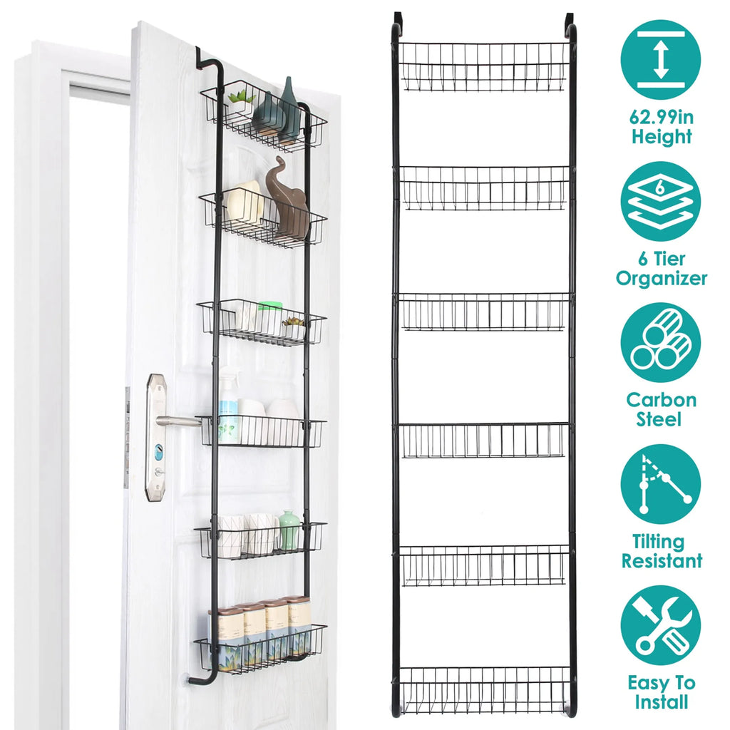 6 Tier Over Door Pantry Organizer Hanging