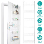 6 Tier Over Door Pantry Organizer Hanging Hooks Door Storage Rack