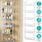 6 Tier Over Door Pantry Organizer Hanging Hooks Door Storage Rack